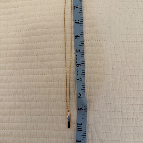 Vince Camuto Gold Blue Ombre Cubic Zirconia Pendant Necklace - Picture 3 of 4